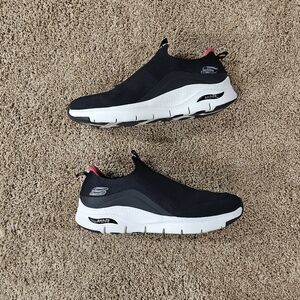 Skechers Black Slip-On Athletic Shoes